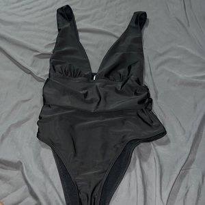 black one piece bathing suit
